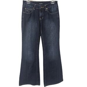 Sweet Vibes Denim Low-Rise Wide Leg Jeans Dark Wash Blue Women's Junior Size  3